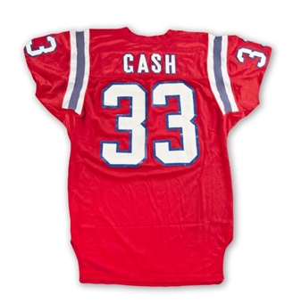 1992 Sam Gash Game Worn New England Patriots Home Throwback Jersey (Patriots LOA)